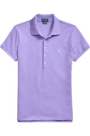 Ralph Lauren Tops, Dames, Paars, S, Katoen, Polo Shirt