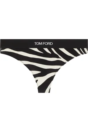 Tom Ford Ondergoed, Dames, Wit, M, Optical Zebra Print Legging