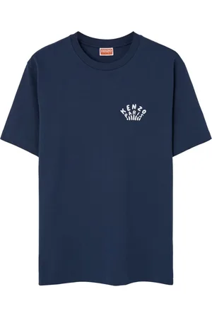Kenzo Tops, Heren, Blauw, M, Katoen, Shirt met Print op de Rug