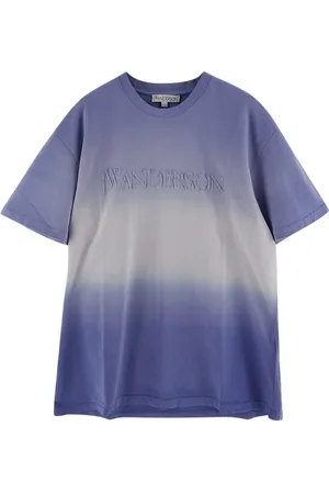 J.W.Anderson Tops, Heren, Paars, S, Katoen, Gradient T-Shirt