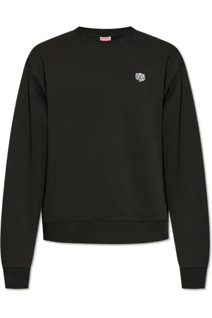 Kenzo Sweatshirts & Hoodies, Heren, Zwart, XL, Katoen, Sweatshirt met Logo Patch