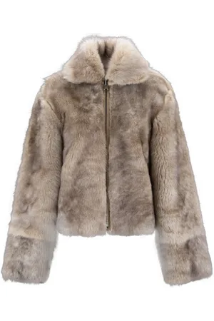 HERNO Jassen, Dames, , M, Leer, Omkeerbare Faux Fur Shearling Jas