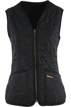 Barbour Jassen, Heren, Zwart, 2Xs, Zwart stoffen Gilet met ritssluiting en voorzakken