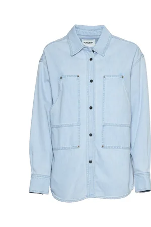 Isabel Marant Blouses & Shirts, Dames, Blauw, S, Katoen, Okely Jacket