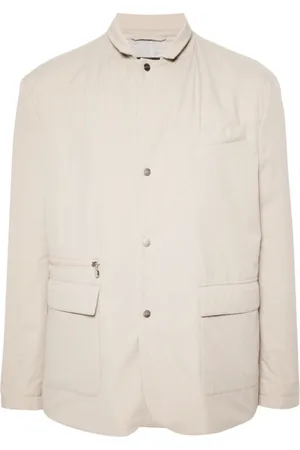 Kiton Jassen, Heren, , L, Polyester, Gevoerde Jas met Reverskraag