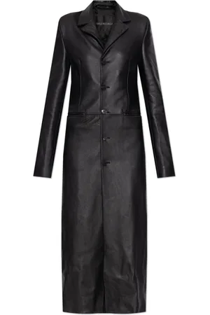 Balenciaga Jassen, Dames, Zwart, S, Leer, Faux Fur & Shearling Jassen