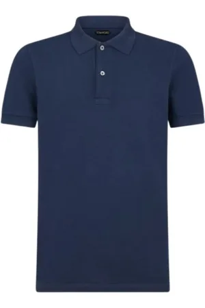 Tom Ford Tops, Heren, Blauw, 2Xl, Katoen, Stijlvol T-shirt