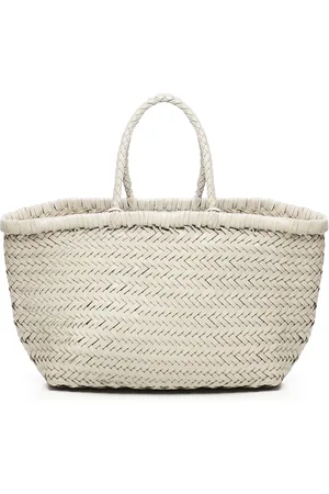 Dragon Diffusion Tassen, Dames, Wit, ONE Size, Leer, Parel Leren Tote Tas