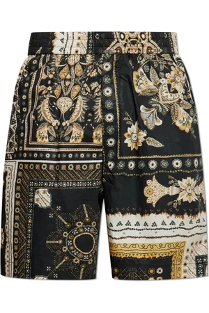Isabel Marant Korte broeken, Heren, Veelkleurig, S, Katoen, Gregorian Shorts met Patroon