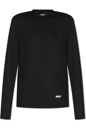 Jil Sander Tops, Dames, Zwart, XS, Katoen, T-shirt met lange mouwen