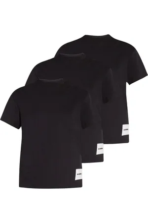 Jil Sander Tops, Dames, Zwart, XS, Katoen, T-shirt 3-pack