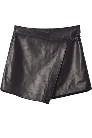 Karl Lagerfeld Rokken, Dames, Zwart, S, Leer, Leren Skort