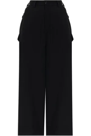 Y-3 Broeken, Dames, Zwart, S, Rayon, Rayon Twill Wide Pants