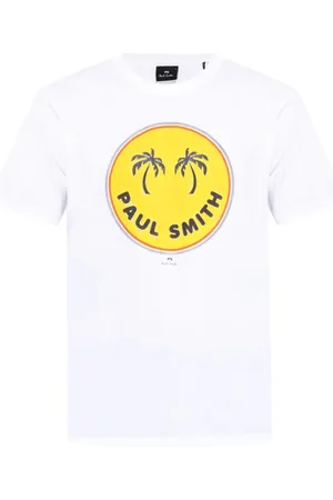 Paul Smith Tops, Heren, Wit, M, Wit Logo Print Ronde Hals T-shirts