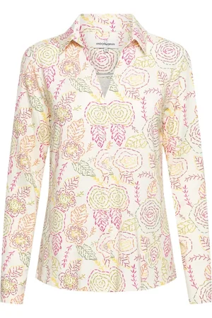 &Co Woman Blouses & Shirts, Dames, Veelkleurig, L, Vayen Stitch Flower CH
