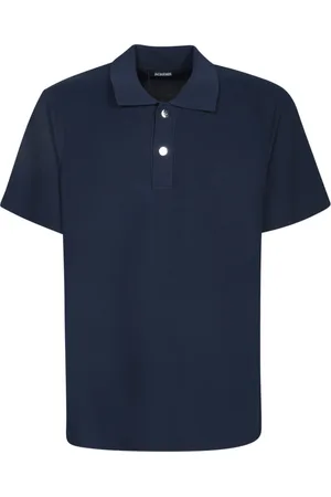 Jacquemus Tops, Heren, Blauw, M, Blauwe Sweater Klassieke Kraag Polostijl