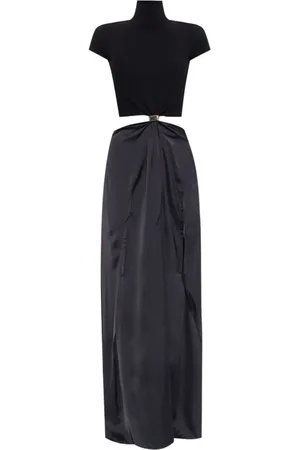 Sportmax Kleedjes, Dames, Zwart, S, Lange Mouw Ares Top