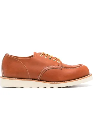 Red Wing Schoenen, Heren, Bruin, 44 EU, Leer, Bruine Leren Laarzen Gladde Korrel Ontwerp