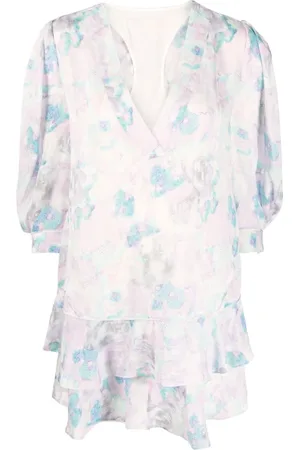 IRO Kleedjes, Dames, Veelkleurig, M, Roze Midi Jurk