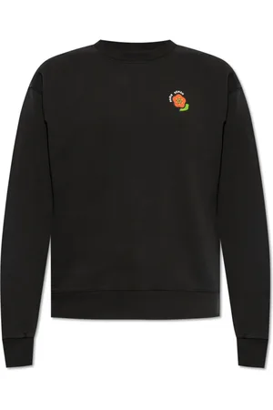 Kenzo Sweatshirts & Hoodies, Heren, Zwart, S, Katoen, Sweatshirt met Gedrukt Logo