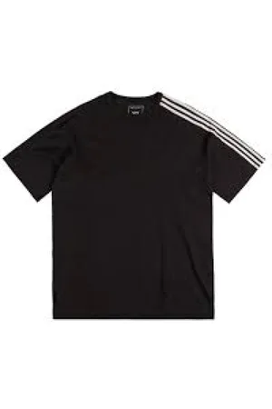 Y-3 Tops, Heren, Zwart, S, Katoen, Casual Katoenen T-shirt