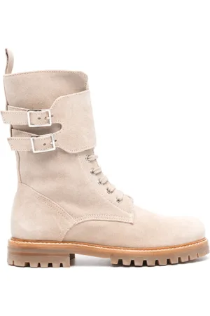 Kiton Schoenen, Dames, , 39 1/2 EU, Suède, Suède Halfhoge Veterlaarzen