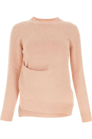Jil Sander Truien, Dames, Roze, XS, Katoen, Rondgebreide trui