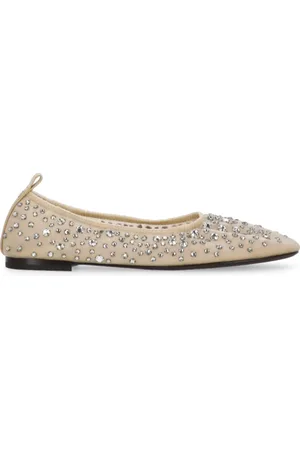 Tory Burch Schoenen, Dames, , 39 EU, Leer, Kristallen Ballerina`s
