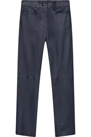 Joseph Broeken, Dames, Blauw, S, Leer, Stretchleren Teddy Broek
