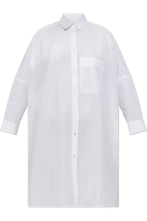 Jil Sander Blouses & Shirts, Dames, Wit, M, Katoen, Loose-fit Shirt