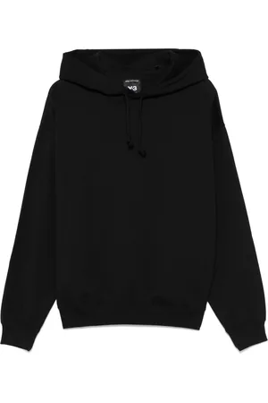 Y-3 Sweatshirts & Hoodies, Heren, Zwart, L, Katoen, Graphic Hoodie met Split Zakken