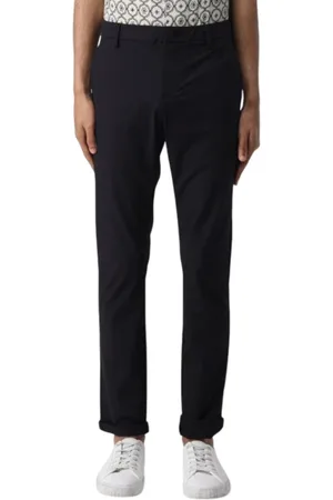 Dondup Broeken, Heren, Zwart, W30, Katoen, Slim Fit Zwarte Katoenen Casual Broek