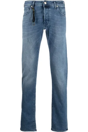 Incotex Jeans, Heren, Blauw, W32, Katoen, Straight Jeans