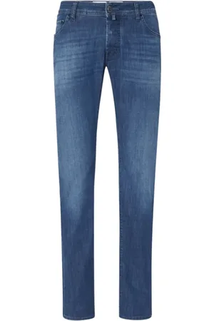 Jacob Cohen Jeans, Heren, Blauw, W34, Denim, Donkerblauwe Slim Fit Denim Jeans