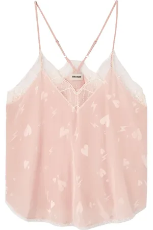 Zadig & Voltaire Tops, Dames, Roze, S, Heart Flash Top Christy Jac