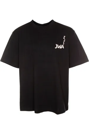 J.W.Anderson Tops, Heren, Blauw, XL, T-shirt met korte mouwen en print