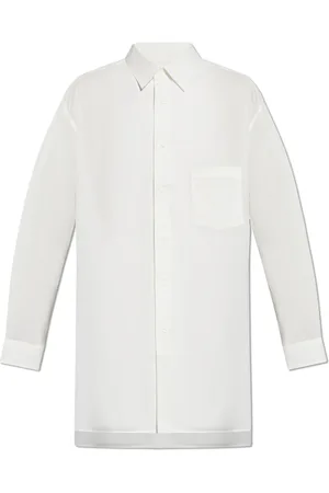 Y-3 Overhemden, Heren, Wit, S, Katoen, Shirt met Zak