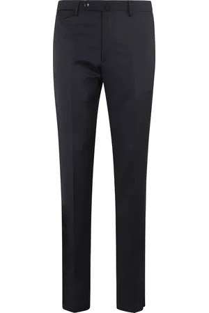 TAGLIATORE Broeken, Heren, Blauw, M, Wol, Tapered Wool Virgin Pants