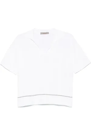 D.EXTERIOR Tops, Dames, Wit, L, Bianco T-shirt voor vrouwen
