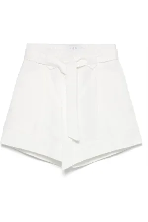 IRO Korte broeken, Dames, Wit, M, Katoen, Witte Shorts met Verborgen Sluiting