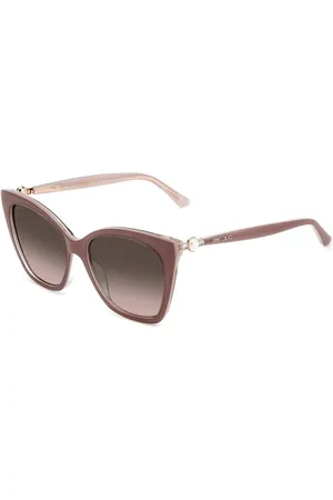 Jimmy Choo Accessoires, Dames, Roze, ONE Size, Multicolor Acetaat Zonnebril