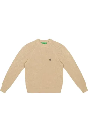Garment Workshop Truien, Heren, , L, Crewneck in zandkleur