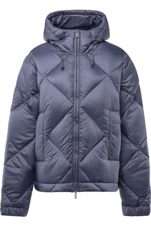 K-Way Jassen, Heren, Blauw, M, Nylon, Zijdezachte Nylon Donsjas met Stiksels