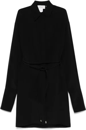 Sportmax Kleedjes, Dames, Zwart, 2Xs, Spandex, Eolie Zwarte Midi Jurk