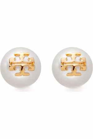 Tory Burch Accessoires, Dames, Wit, ONE Size, Oorbellen