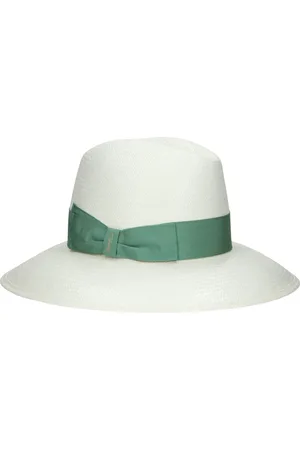 Borsalino Accessoires, Dames, Wit, M, Fijne Panama brede rand hoed