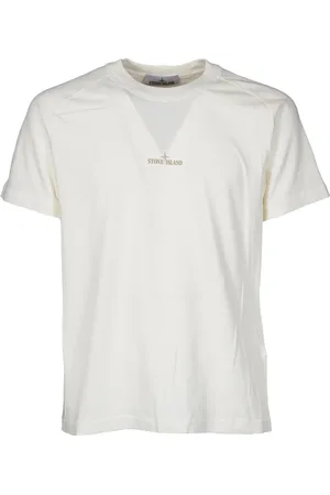 Stone Island Tops, Heren, , M, Katoen, Katoenen T-shirt met Korte Mouwen