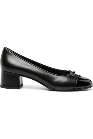 Tory Burch Schoenen, Dames, Zwart, 39 EU, Leer, Bow Cap Toe Pumps