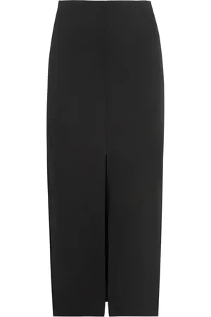 Isabel Marant Rokken, Dames, Zwart, 2Xs, Katoen, Cotton Cady Midi Rok met Split