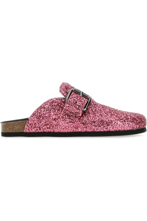 Serafini Schoenen, Dames, Roze, 39 EU, Leer, Sequin Buckle Mules